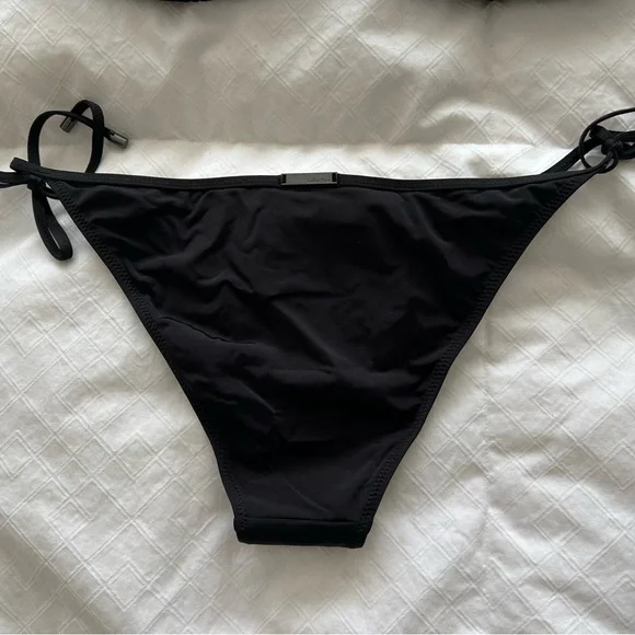 NWOT Calvin Klein Black Sequin Trim Triangle Bikini Set - Picture 7 of 10